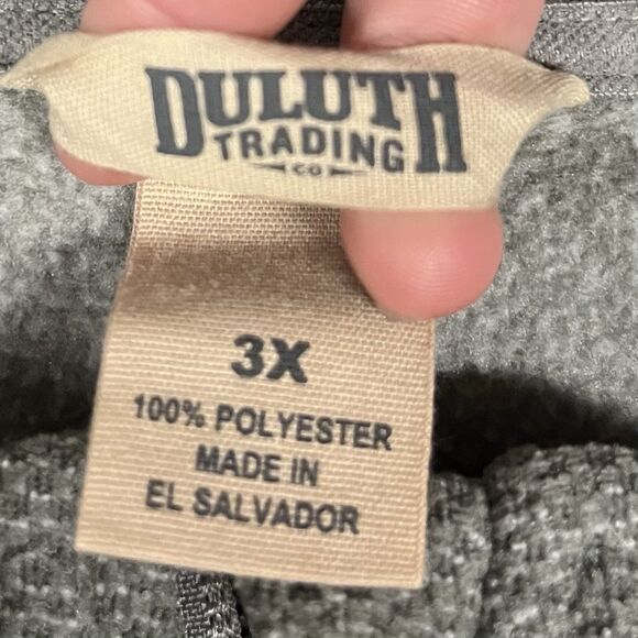 Duluth Trading Co Vest Mens 3X Gray Full Zip Pocket Outdoors Hiking Fleece Lined - Picture 2 of 5